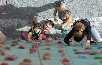 family rockclimbing